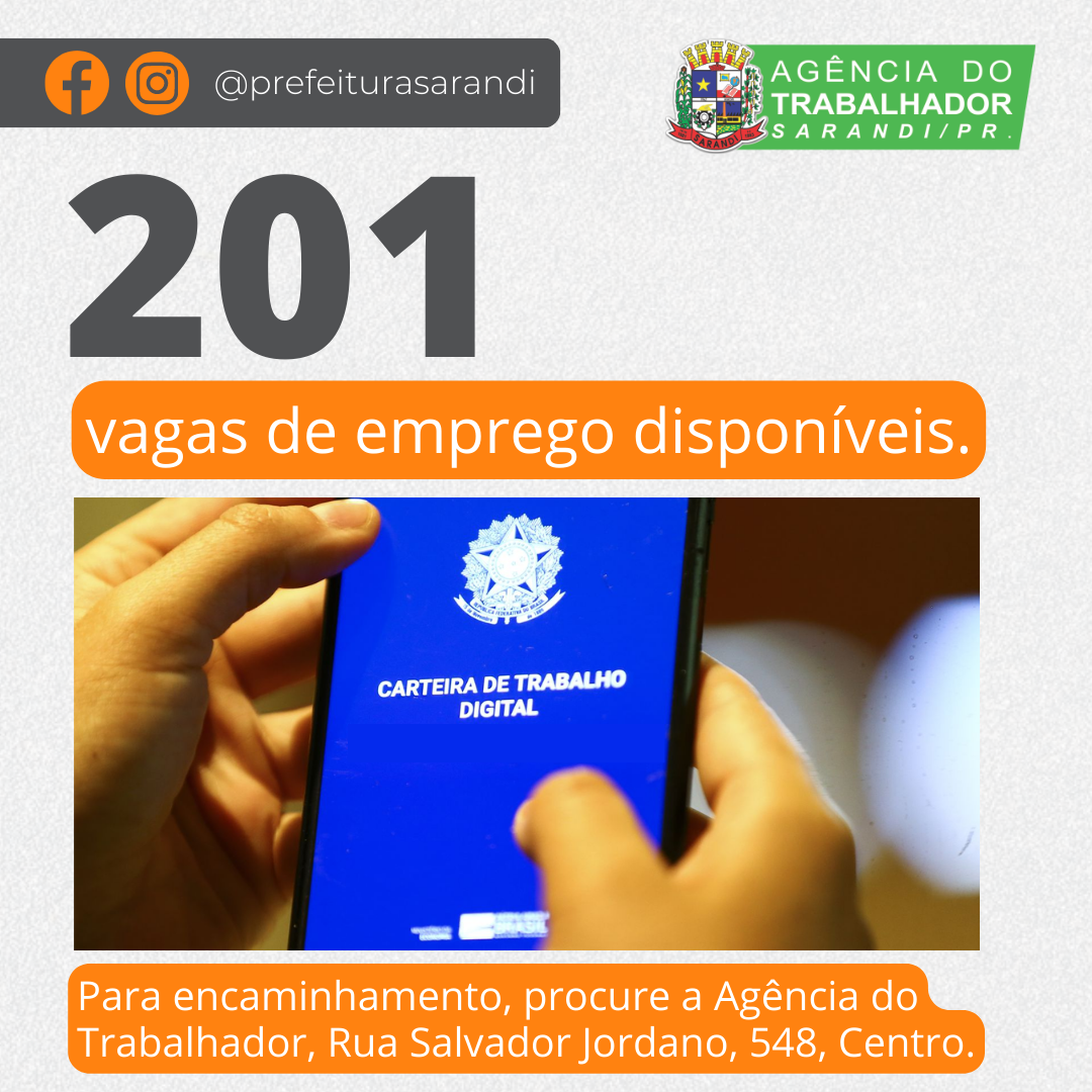 Vagas de Emprego - 06/03/2023